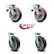 Service Caster 8 Inch Polyurethane Swivel Caster Set with Roller Bearing 2 Total Lock Brake SCC SCC-TTL30S820-PPUR-2-S-2 - alternate 7